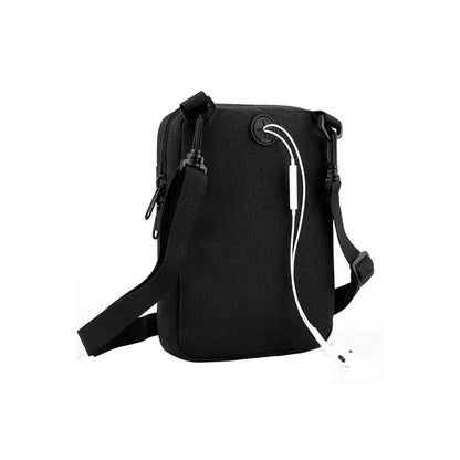 Travel Neck Crossbody Passport Pouch With Headphone Jack