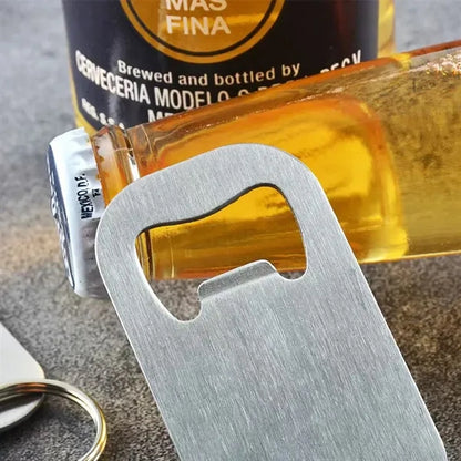 Stainless Steel Portable Bottle Opener Keychain
