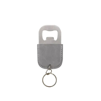 Leather Case Stainless Steel Wine Opener Keychain