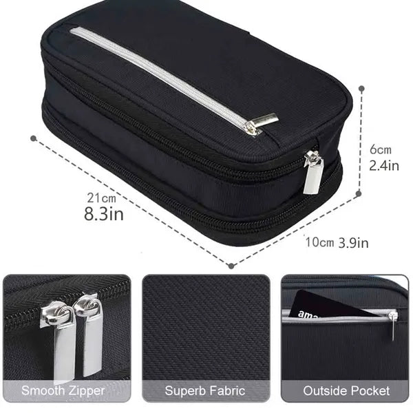 Large Capacity Canvas Pencil Case