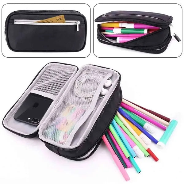 Large Capacity Canvas Pencil Case