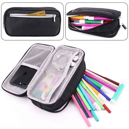 Large Capacity Canvas Pencil Case