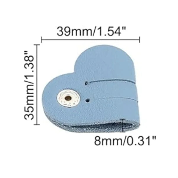 Heart-Shaped PU Leather Cable Organizer