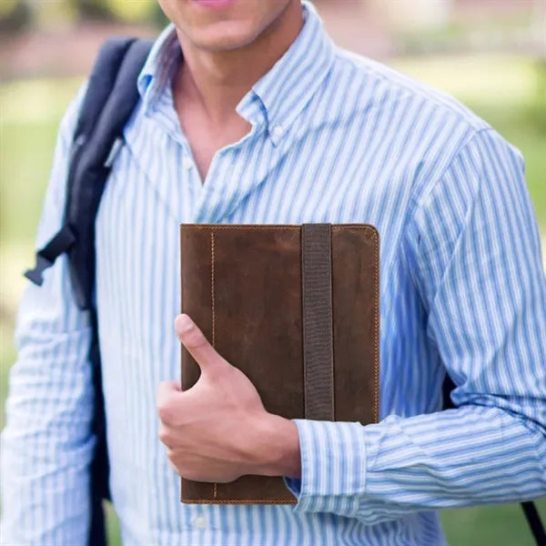All-in-one 6-ring Binder Geniune Leather Portfolios Journal