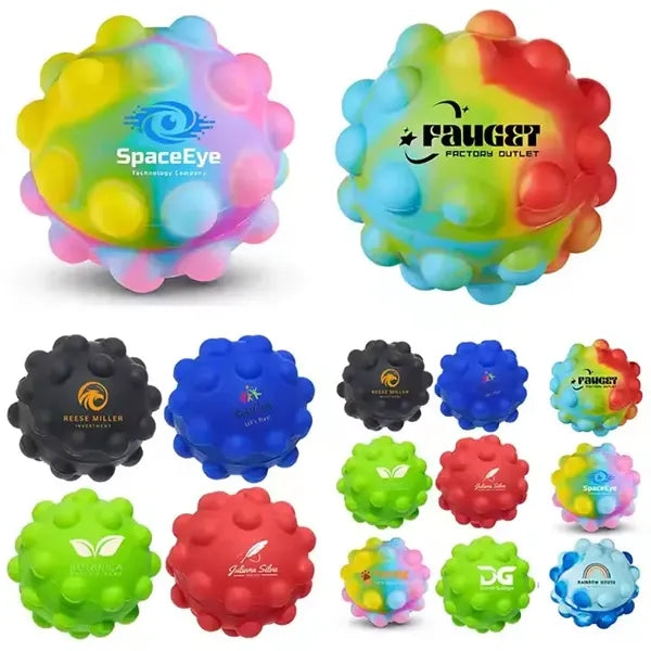 Silicone Anxiety Anti Stress Push Bobble Fidget Ball
