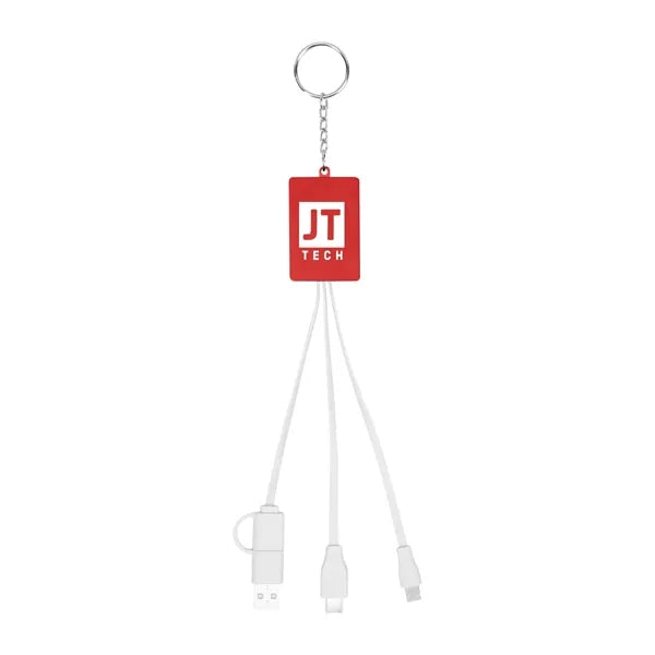 Multi-Charging Cable USB Hub Keyring