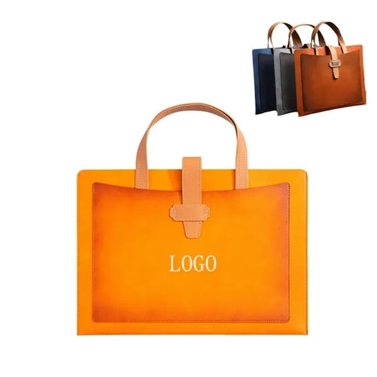 PU Leather File Folder Document Organizer Holder