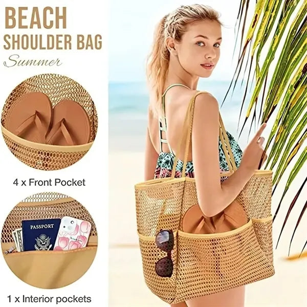 Beach Bag with Mini Pocket