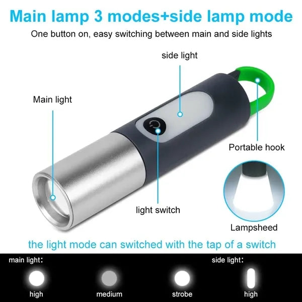 Outdoor Portable Multi-Function Lighting Flashlight
