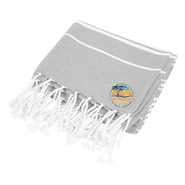 Recycled Beach Blanket With Tassel Fringe