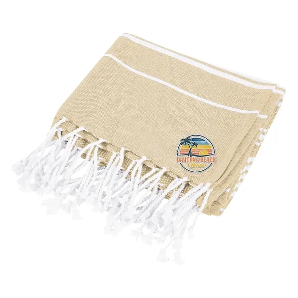 Recycled Beach Blanket With Tassel Fringe