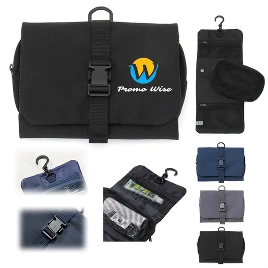 Waterproof Foldable Travel Toiletry Bag With Compartments