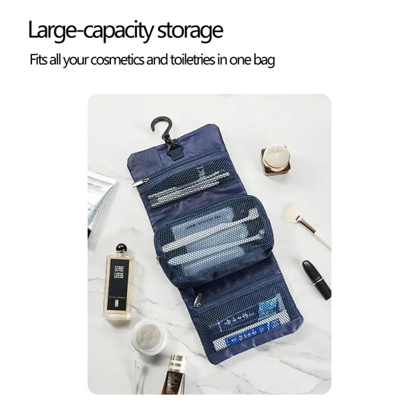 Waterproof Foldable Travel Toiletry Bag With Compartments
