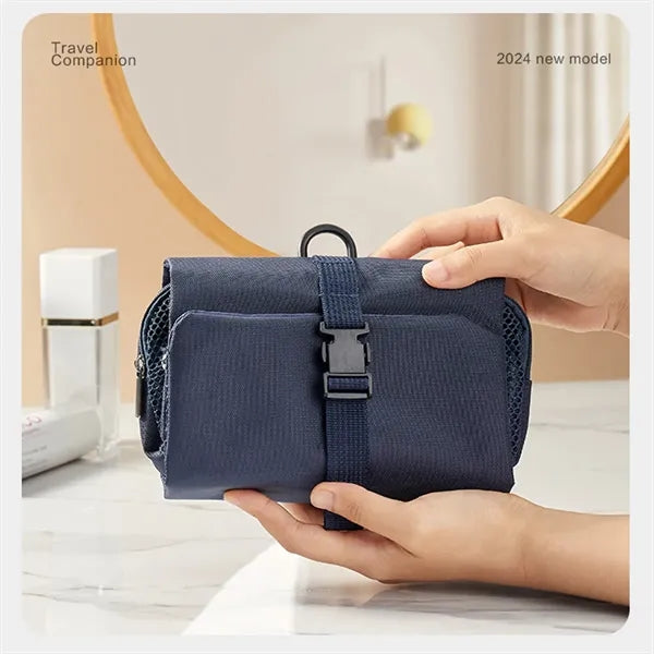 Waterproof Foldable Travel Toiletry Bag With Compartments