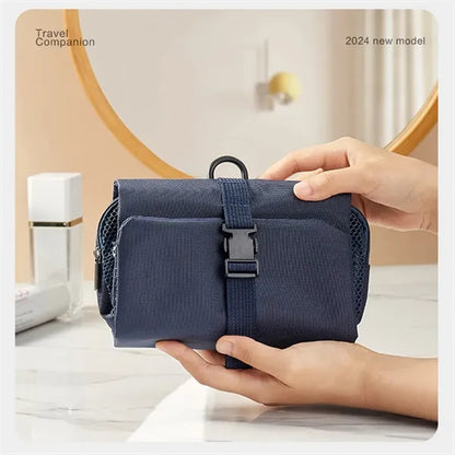 Waterproof Foldable Travel Toiletry Bag With Compartments