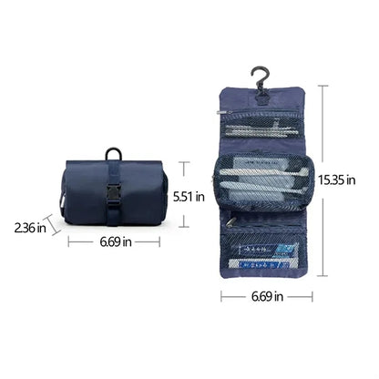 Waterproof Foldable Travel Toiletry Bag With Compartments