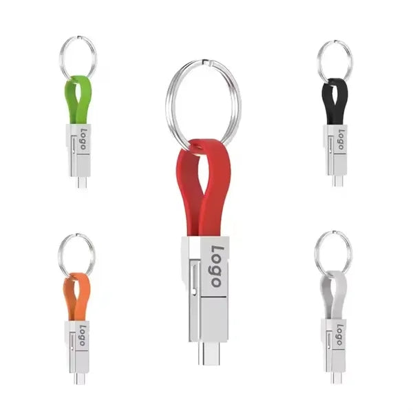 Lightning Cable Keychain 3in1 Short Fast Charging Cord