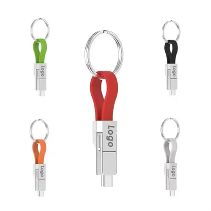 Lightning Cable Keychain 3in1 Short Fast Charging Cord