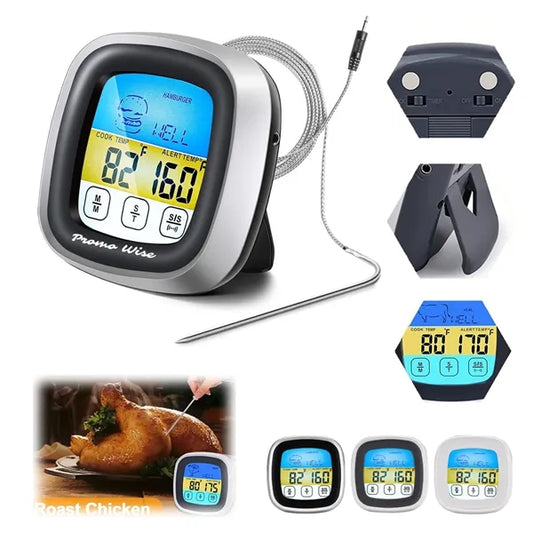 Fast-Read Waterproof Meat Thermometer With Probe Magnets