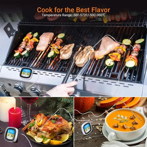 Fast-Read Waterproof Meat Thermometer With Probe Magnets