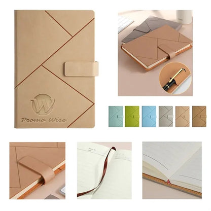 Magnetic A5 Leather Study Notepad Notebook