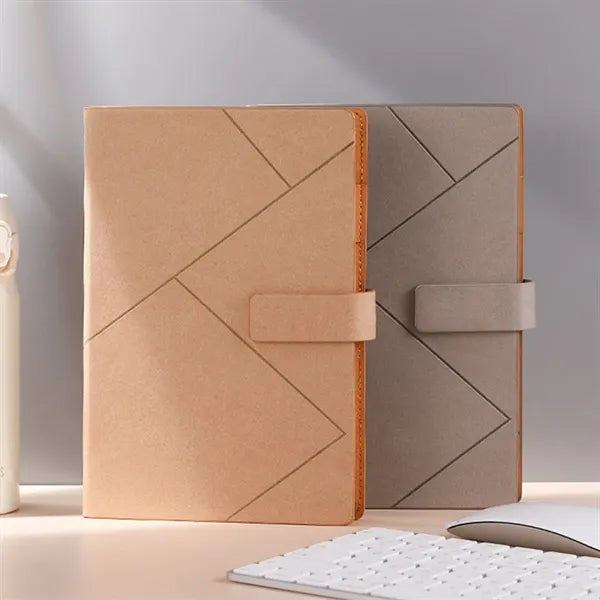 Magnetic A5 Leather Study Notepad Notebook