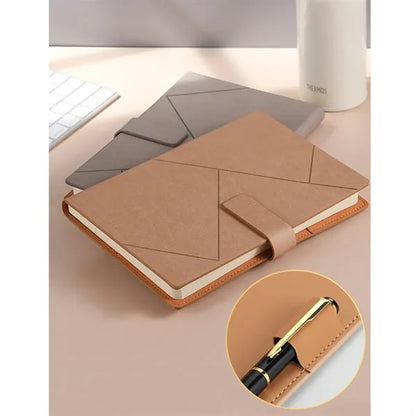 Magnetic A5 Leather Study Notepad Notebook