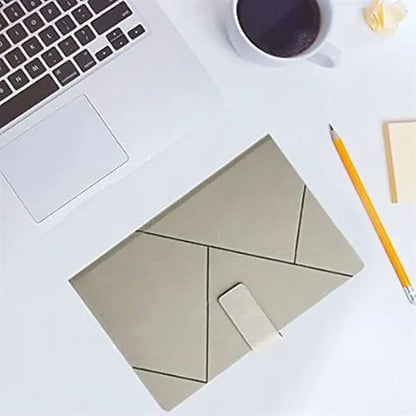 Magnetic A5 Leather Study Notepad Notebook