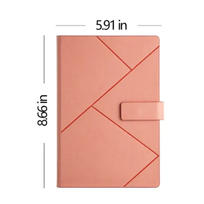 Magnetic A5 Leather Study Notepad Notebook