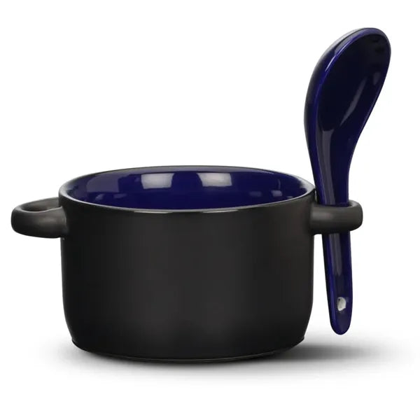 Merritt Soup Mug & Spoon - 12oz - Deep Etch