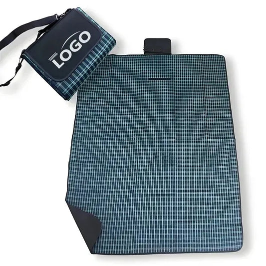Custom Foldable Outdoor Picnic Blanket with Carrying Bag