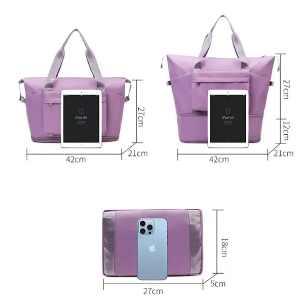 Expandable Foldable Travel Duffel Bag Portable