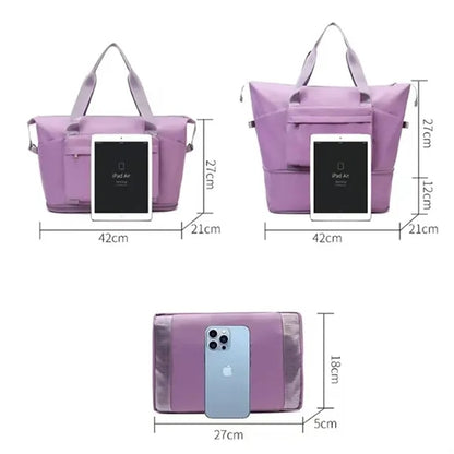 Expandable Foldable Travel Duffel Bag Portable