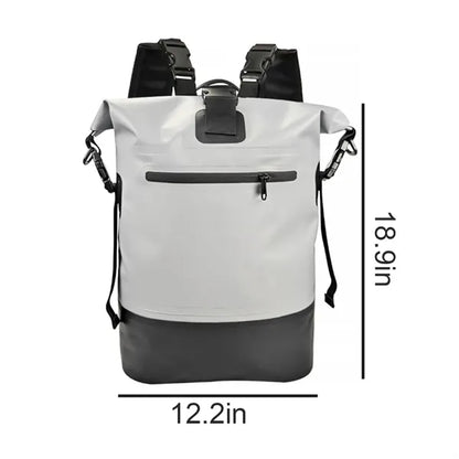 Waterproof PVC Roll-Top Backpack Durable Outdoor Dry Bag