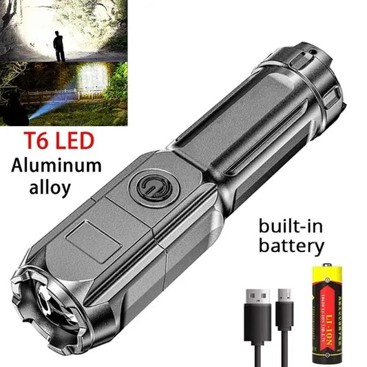 Zoomable Rechargeable LED Flashlight