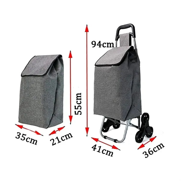 Foldable Shopping Trolley Cart with Wheels