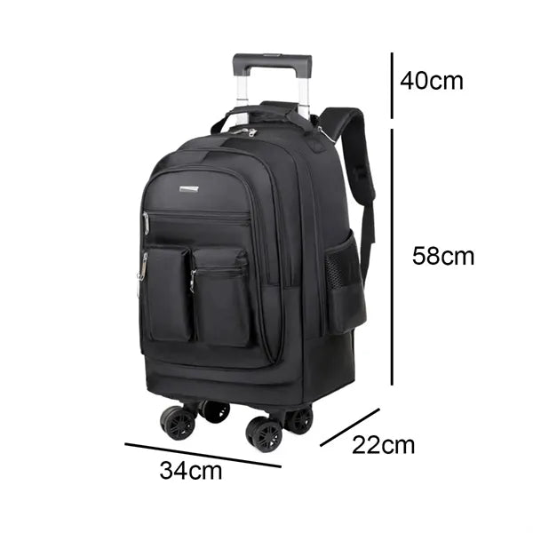 Wheeled Rolling Backpack Laptop Travel Bag