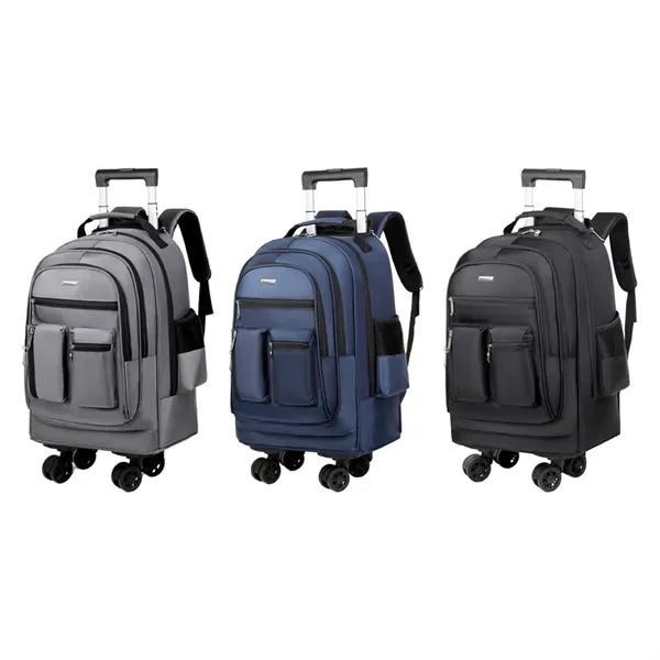 Wheeled Rolling Backpack Laptop Travel Bag