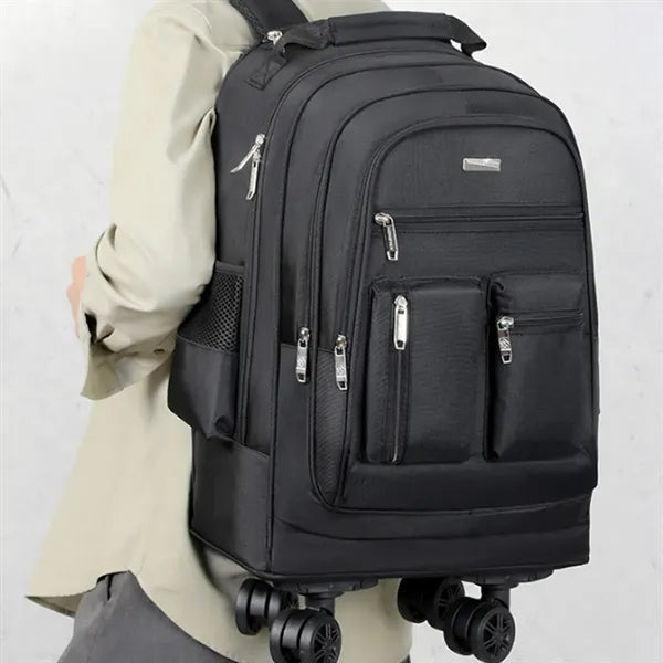 Wheeled Rolling Backpack Laptop Travel Bag