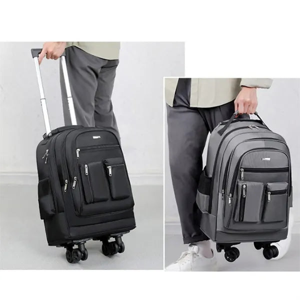 Wheeled Rolling Backpack Laptop Travel Bag