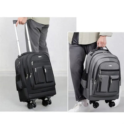 Wheeled Rolling Backpack Laptop Travel Bag