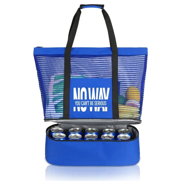 Lightweight Mesh Beach Cooler Bag ( 19 " x 18 " x 6 " )