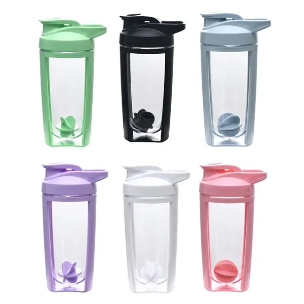 Protein Shaker Bottle with Mixer Ball Fitness
