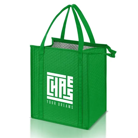 Thermal Non-Woven Grocery Cooler Bag (Screen Printed) Ocean