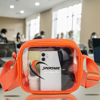 Clear Crossbody Sling Shoulder Bag ( 6'' x 7'' x 2.5" )
