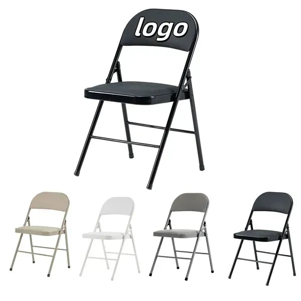 Black Foldable Iron & PVC Chairs (Ocean)