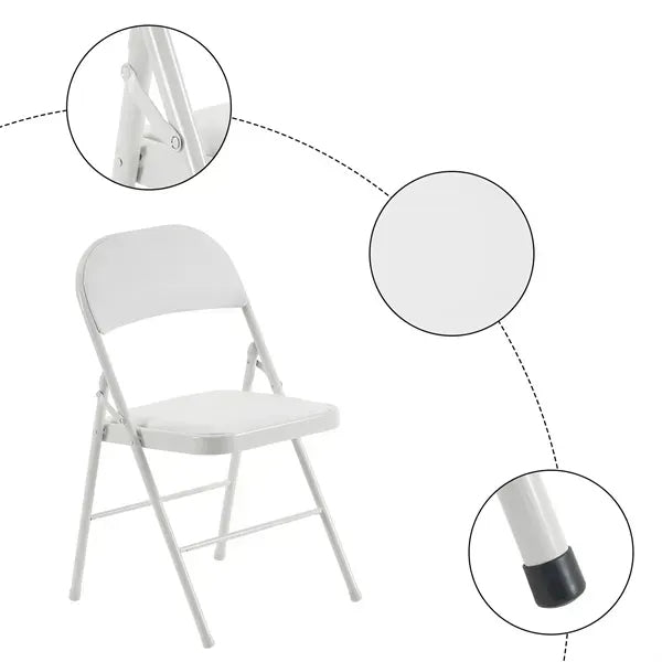 Black Foldable Iron & PVC Chairs (Ocean)