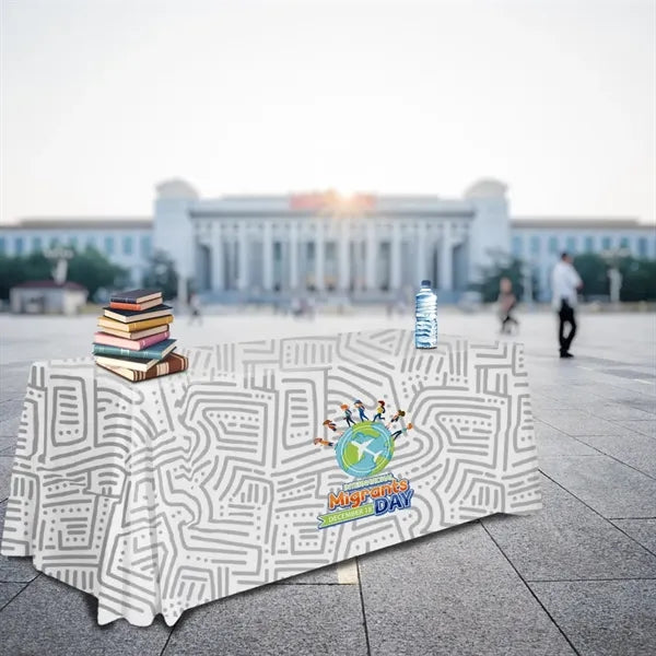 6' Economy Draped Standard Table Cover (Full Dye Sublimated)