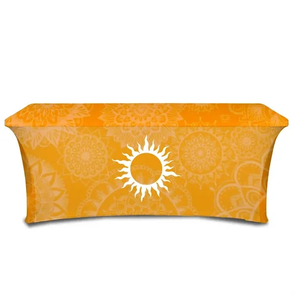 6' Full Color Dye Sublimated Open Back Stretch Table Cover