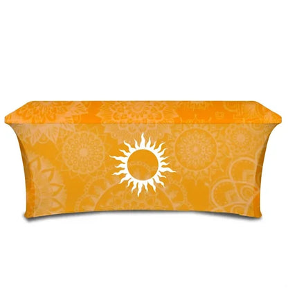 6' Full Color Dye Sublimated Open Back Stretch Table Cover